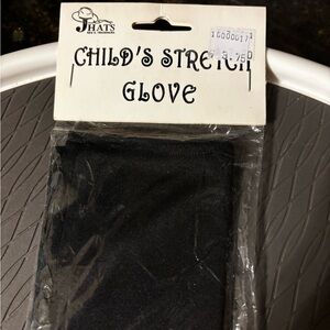 NWT In bag Black Child's Stretch Glove For costume or dress up